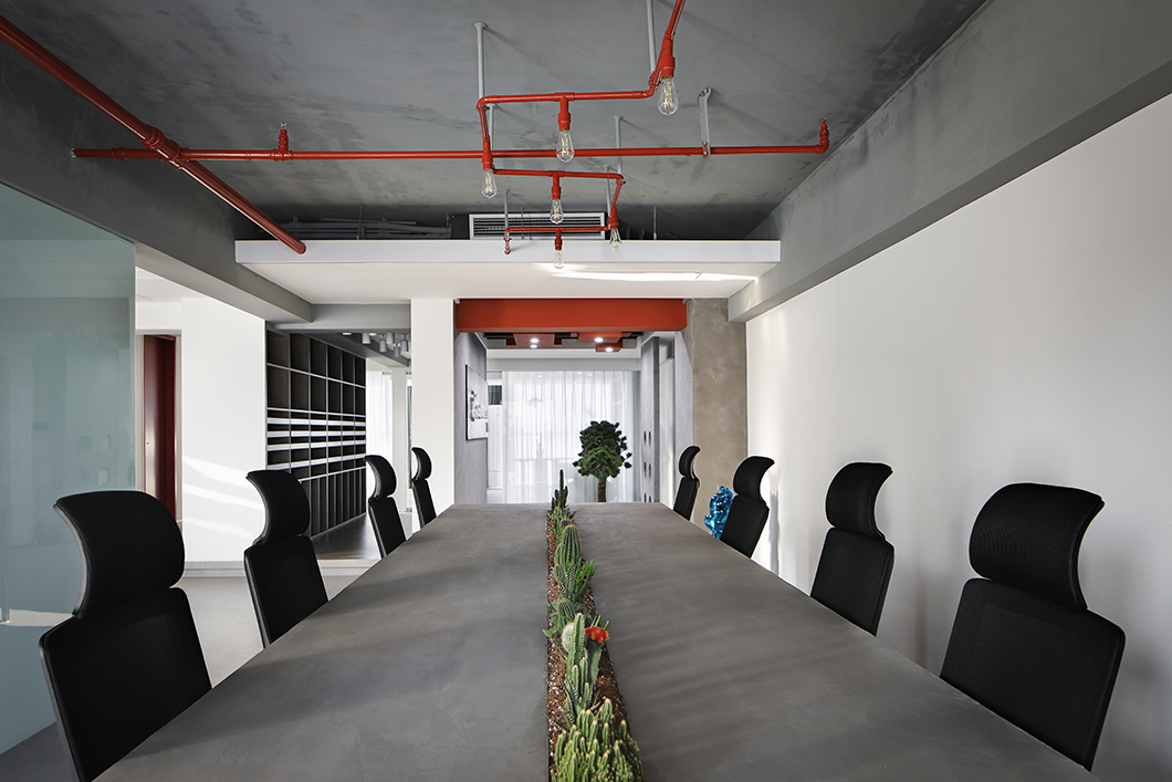 北京万兴通达办公装修项目-极简风办公室装修案例，这样的留白太高级装修效果图