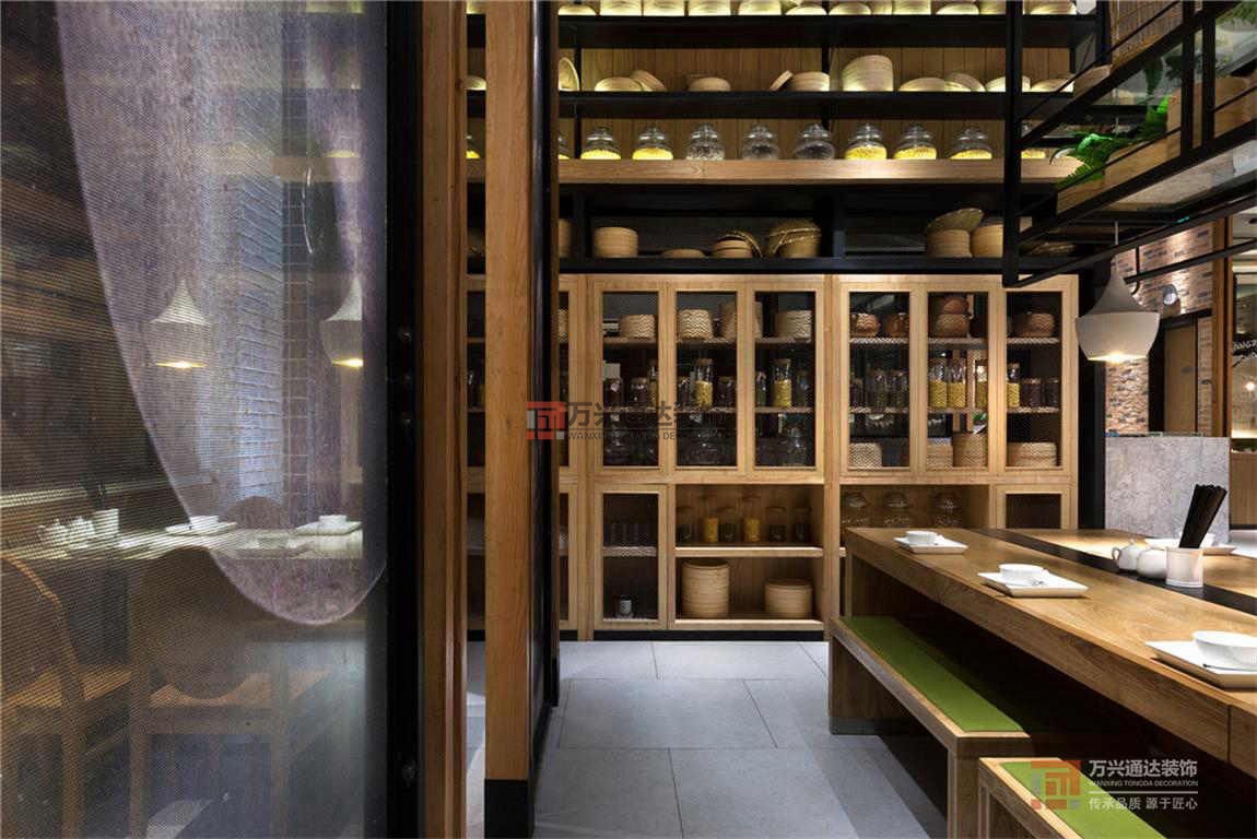 北京万兴通达办公装修项目-东园小馆快餐厅装修效果图