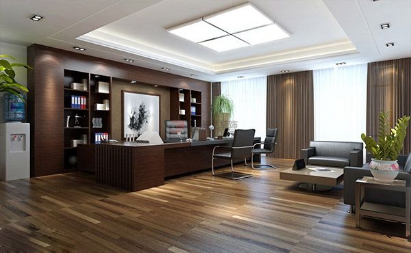 北京万兴通达办公装修项目-董事长办公室装修效果图装修效果图