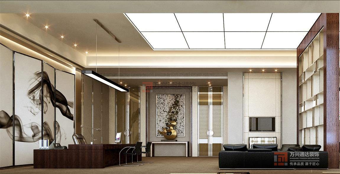 北京万兴通达办公装修项目-民发集团装修效果图