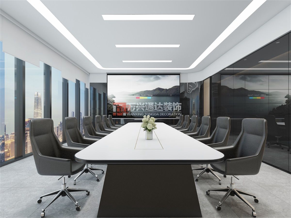 北京万兴通达办公装修项目-某保险北京分公司职场办公室装修效果图