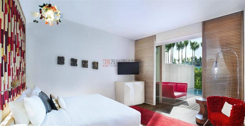 北京万兴通达办公装修项目-圣淘沙湾 W 酒店装修案例效果图