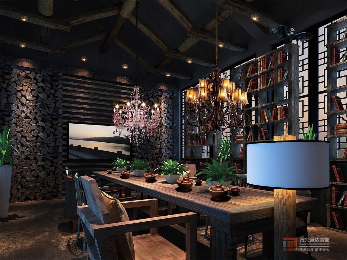 北京万兴通达办公装修项目-从前漫咖啡与茶装修效果图