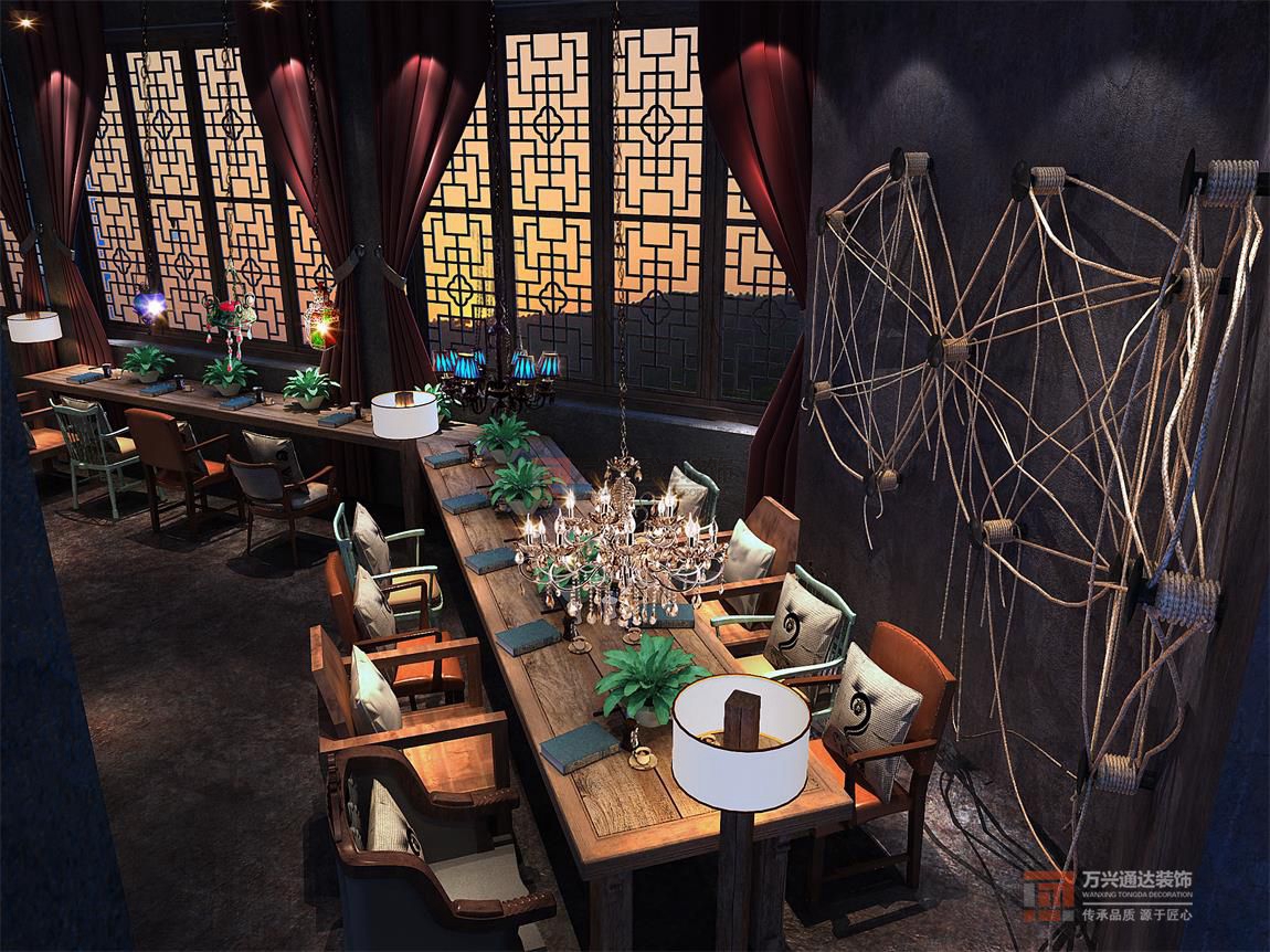 北京万兴通达办公装修项目-从前漫咖啡与茶装修效果图