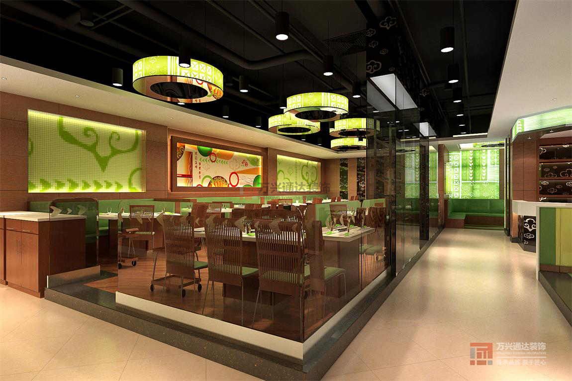 北京万兴通达办公装修项目-小肥羊火锅，白银店装修效果图