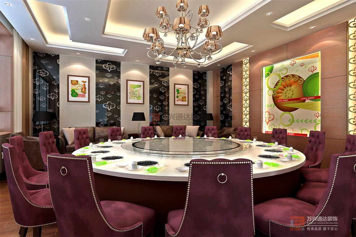 北京万兴通达办公装修项目-小肥羊火锅，白银店装修效果图