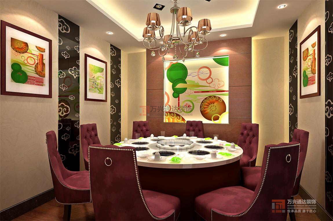 北京万兴通达办公装修项目-小肥羊火锅，白银店装修效果图