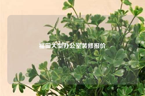 福田大型办公室装修报价