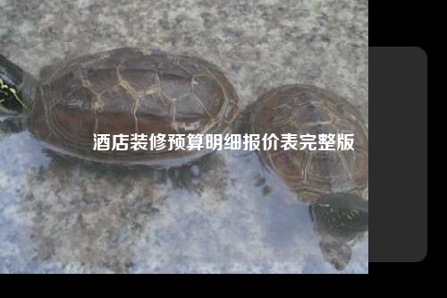 酒店装修预算明细报价表完整版