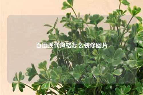 百度现代风格怎么装修图片