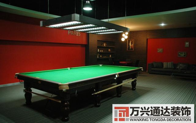 台球室装修效果图台球厅装修效果图_万兴办公室装修公司