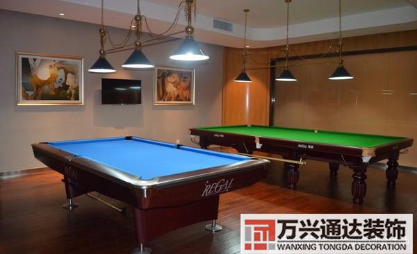 台球室装修效果图台球厅装修效果图_万兴办公室装修公司