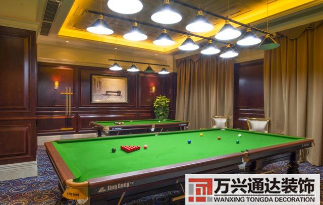 台球室装修效果图台球厅装修效果图_万兴办公室装修公司