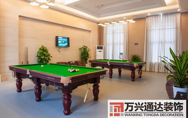 台球室装修效果图台球厅装修效果图_万兴办公室装修公司