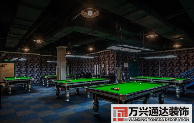 台球室装修效果图台球厅装修效果图_万兴办公室装修公司