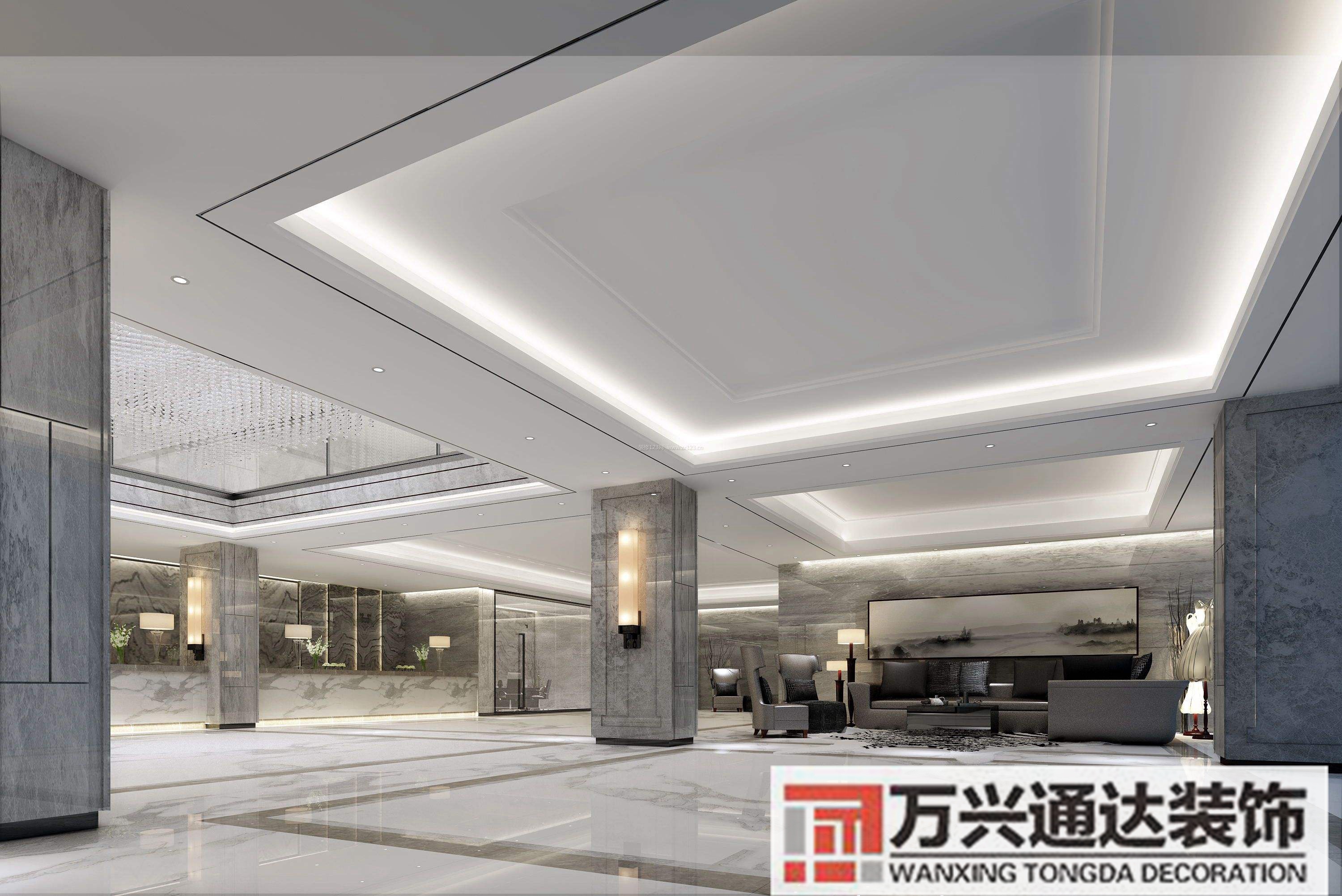 宾馆大厅装修效果图宾馆大厅装修设计效果图