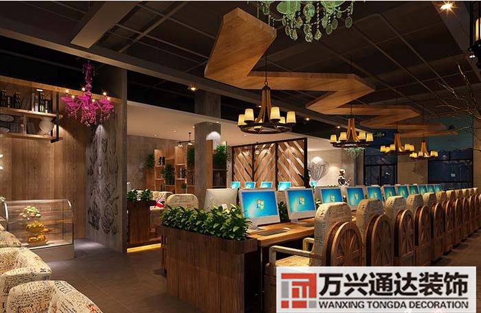 网咖墙面装修最新网咖装修风格